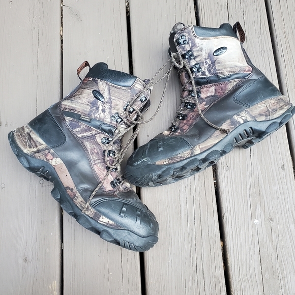 Irish Setter Grizzly Tracker 9'' Waterproof Insulated Mossy Oak Break-Up Boots - Picture 2 of 9